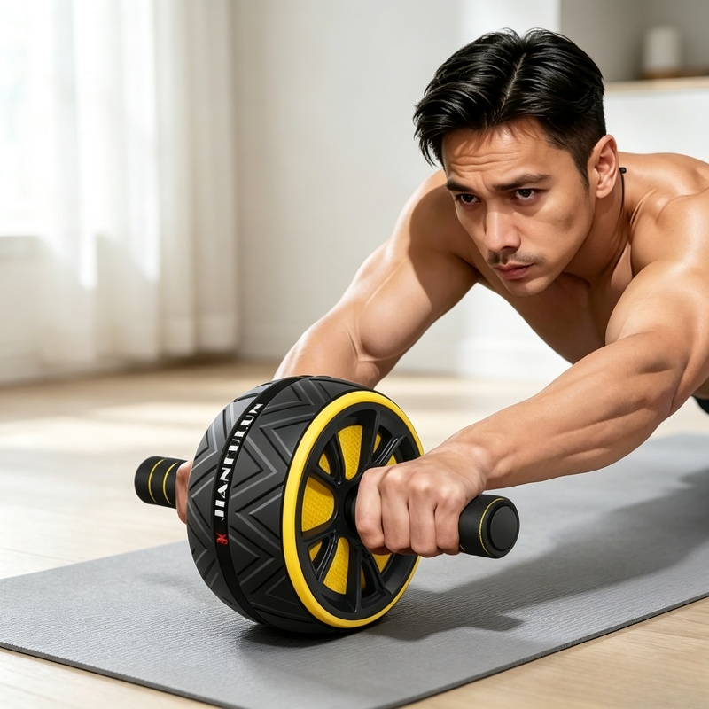 Sports Equipment At Home - Ролик для пресса с нескользящей ручкой,